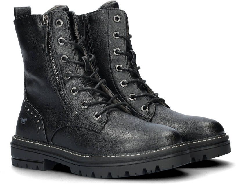 Mustang gevoerde veterboots zwart - Foto 3