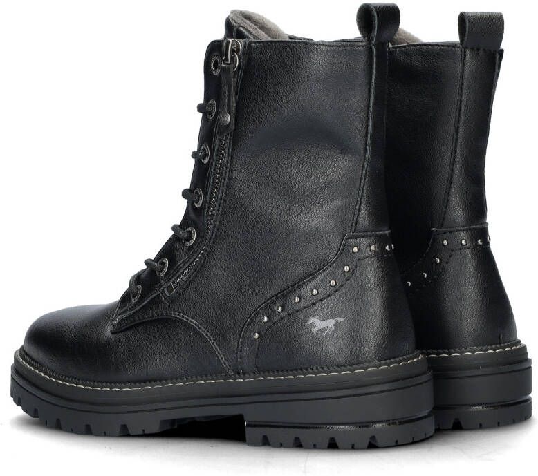 Mustang gevoerde veterboots zwart - Foto 2
