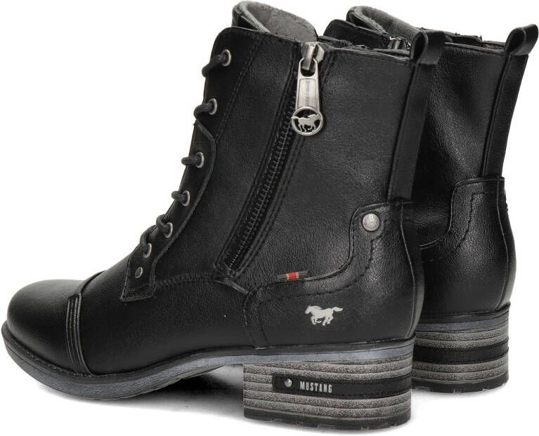 Mustang Stijlvolle zwarte veterschoenen voor dames Black Dames - Foto 3