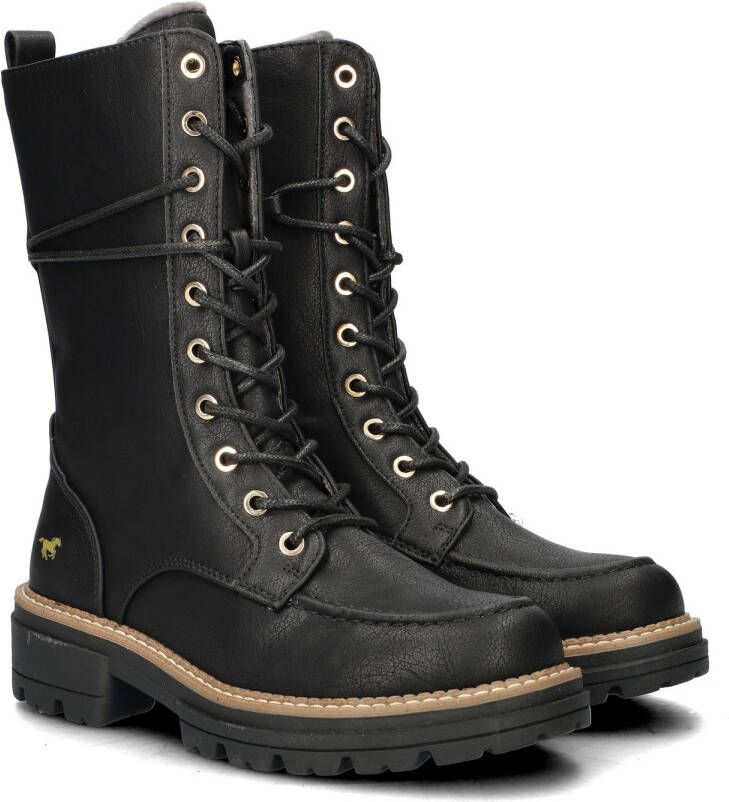 Mustang Shoes Veterlaarsjes zipper boots lace-up boots short boots with block heel - Foto 2