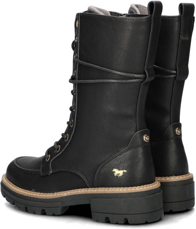 Mustang Shoes Veterlaarsjes zipper boots lace-up boots short boots with block heel - Foto 3