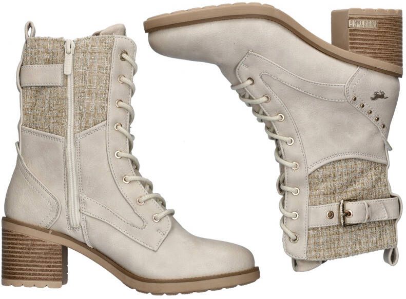 Mustang Shoes Winterlaarsjes Plateau enkellaars veterschoenen met praktische binnenrits - Foto 6