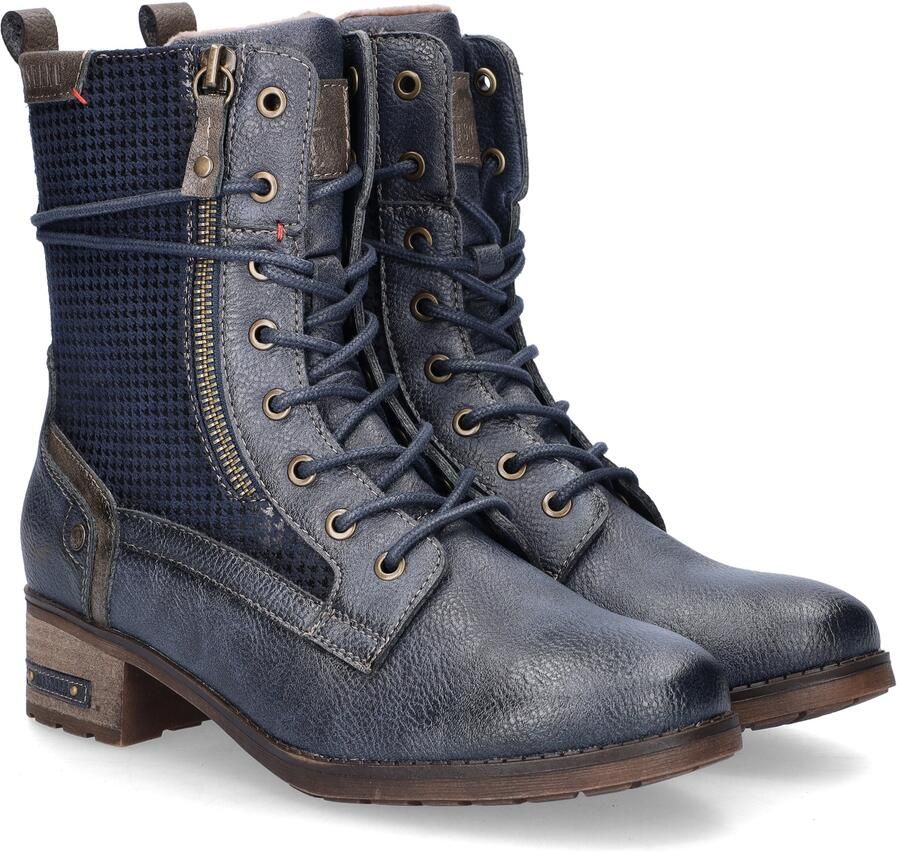 Mustang Veterschoenen Hoog Veterschoenen Hoog blauw - Foto 4