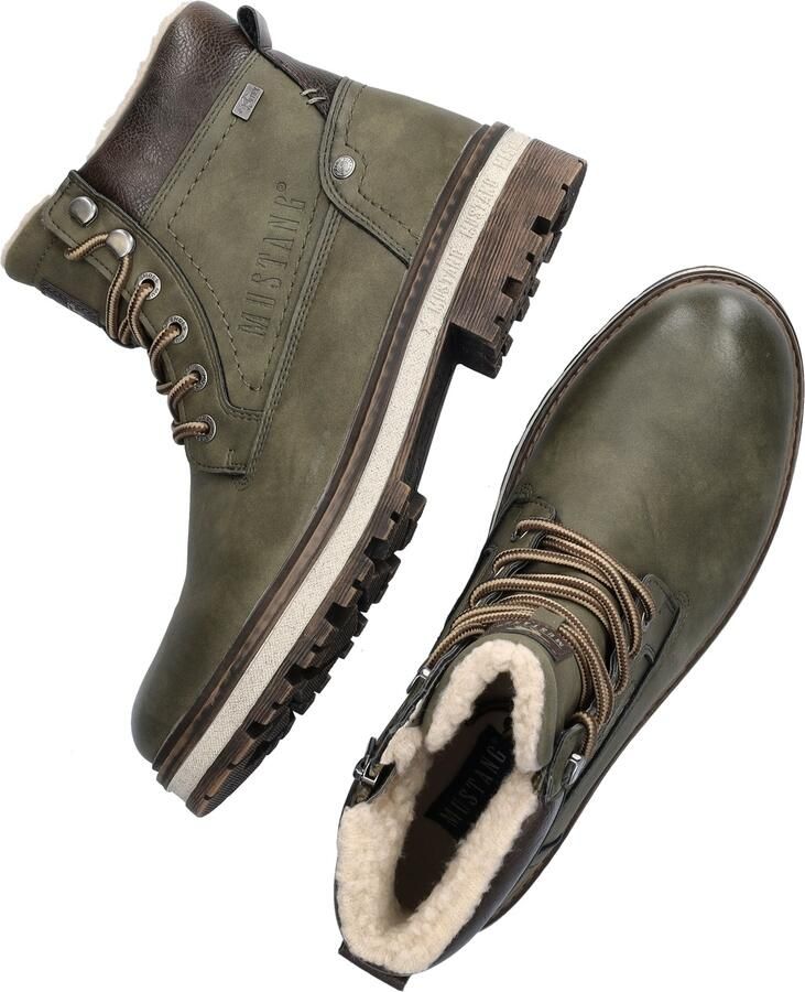 Mustang Veterschoenen Hoog Veterschoenen Hoog khaki - Foto 3
