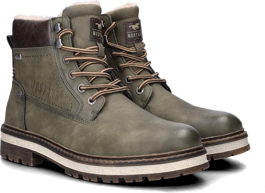 Mustang Veterschoenen Hoog Veterschoenen Hoog khaki - Foto 5