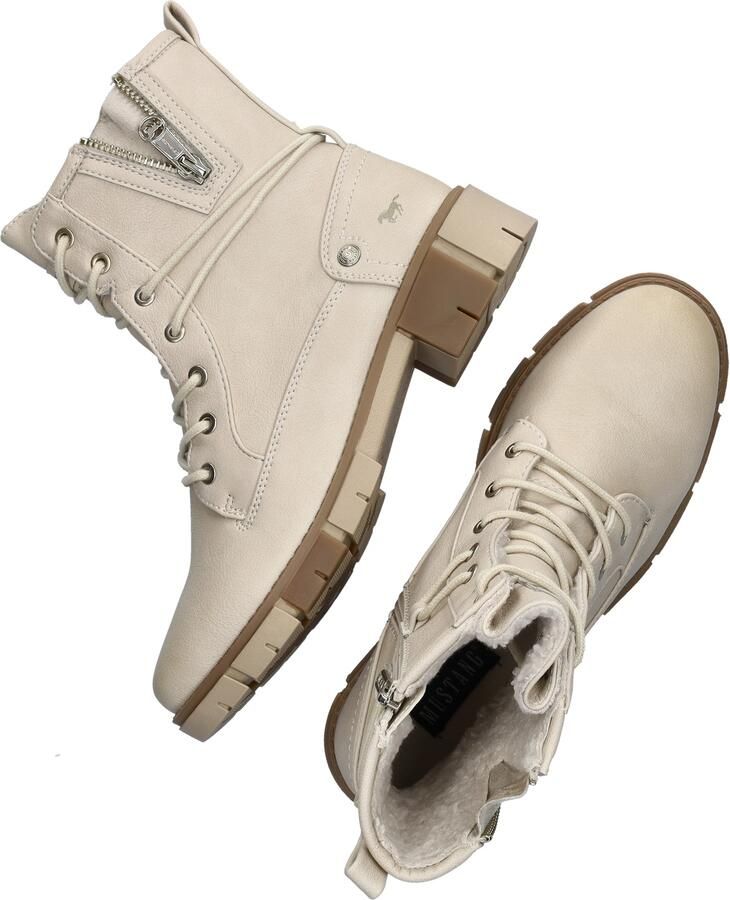 Mustang Veterschoenen Hoog Veterschoenen Hoog gebroken wit - Foto 13