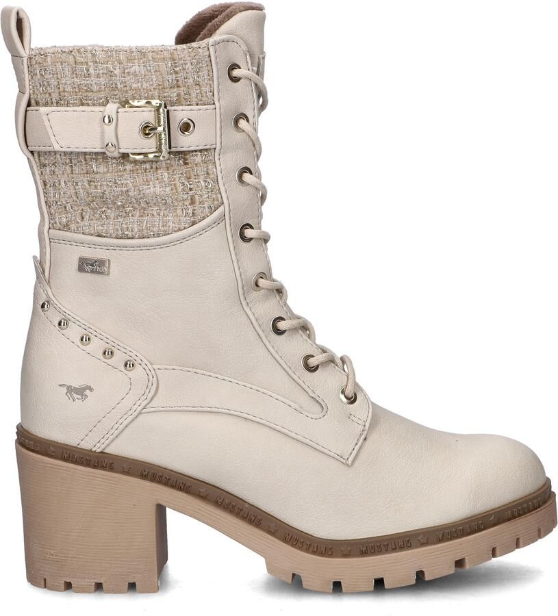 Mustang dames veterboot Off White - Foto 10