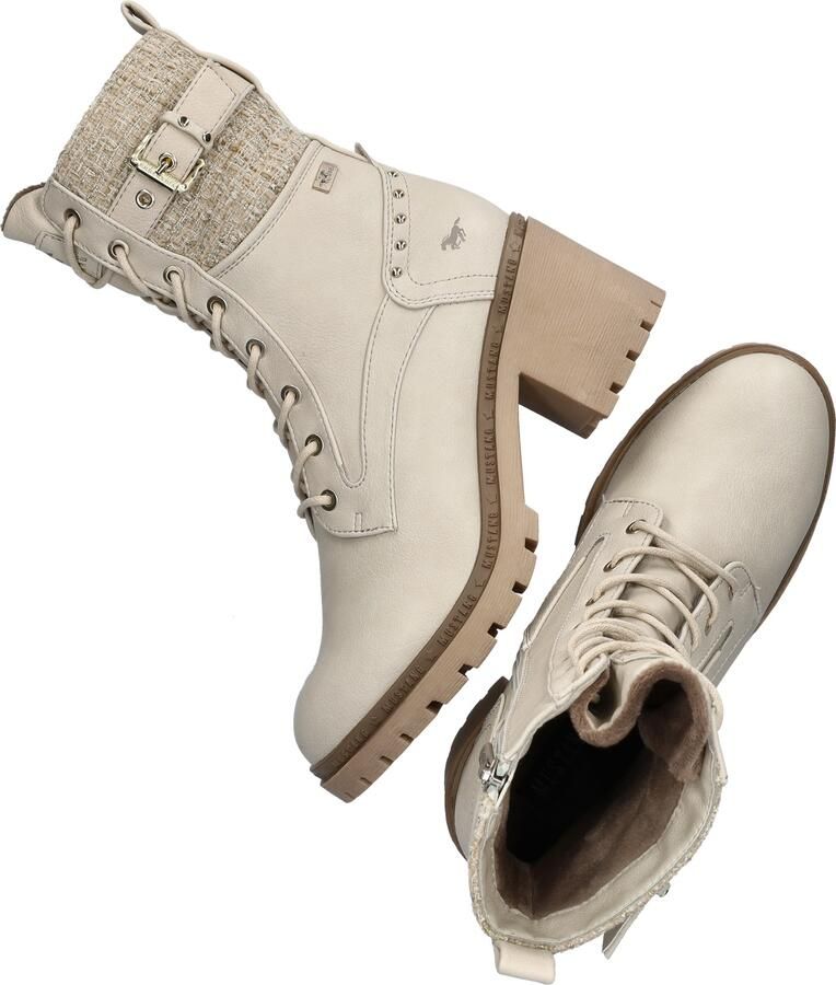 Mustang dames veterboot Off White - Foto 11