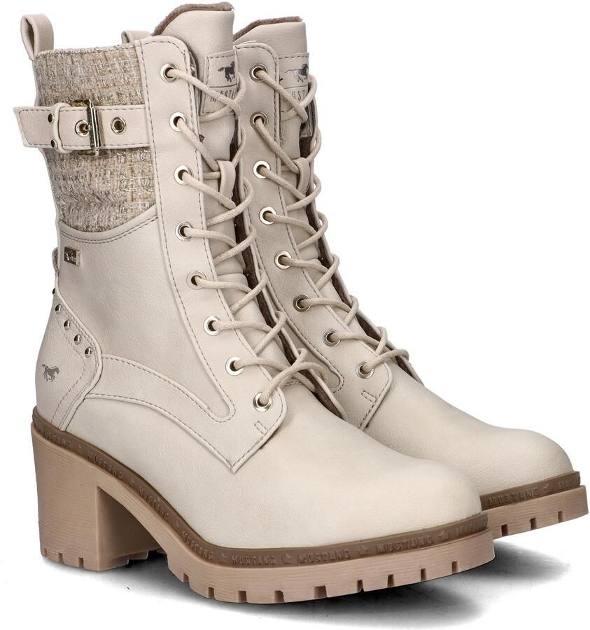 Mustang dames veterboot Off White - Foto 9