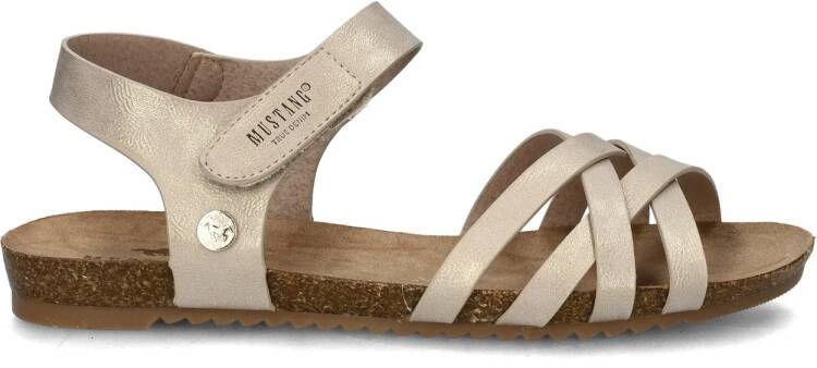 Mustang Sandalen Plat Sandalen Plat Goudkleur - Foto 7