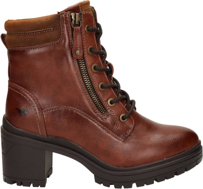 Mustang Veterschoenen Hak Veterschoenen Hak cognac - Foto 2