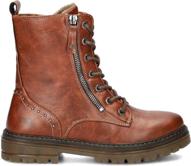 Mustang Stijlvolle bruine veterschoenen voor dames Brown