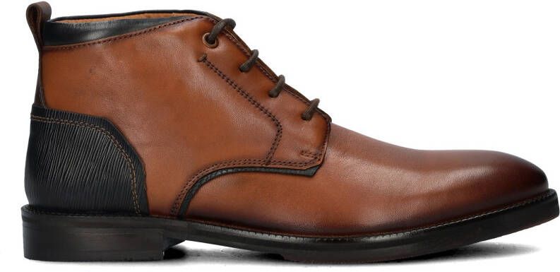 Nelson Anthony leren veterschoenen cognac - Foto 4