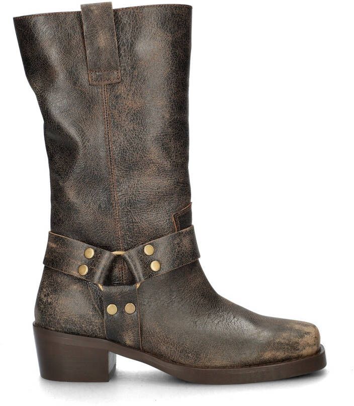 Nelson leren bikerboots bruin - Foto 2