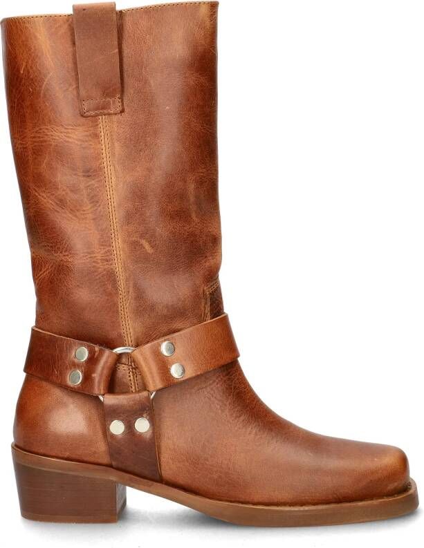 Nelson leren bikerboots cognac - Foto 3