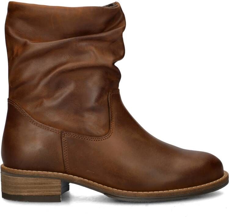 Nelson gevoerde leren enkellaarzen bruin