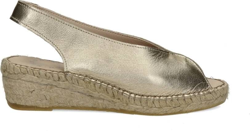 Nelson leren espadrilles goud