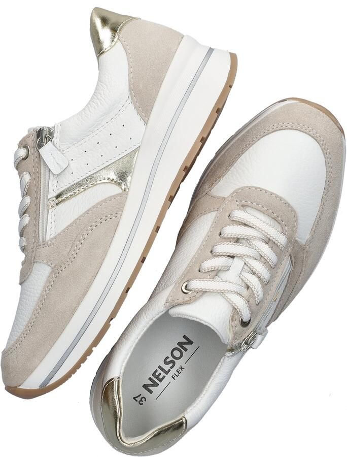 Nelson Flex dames sneaker Beige wit - Foto 2