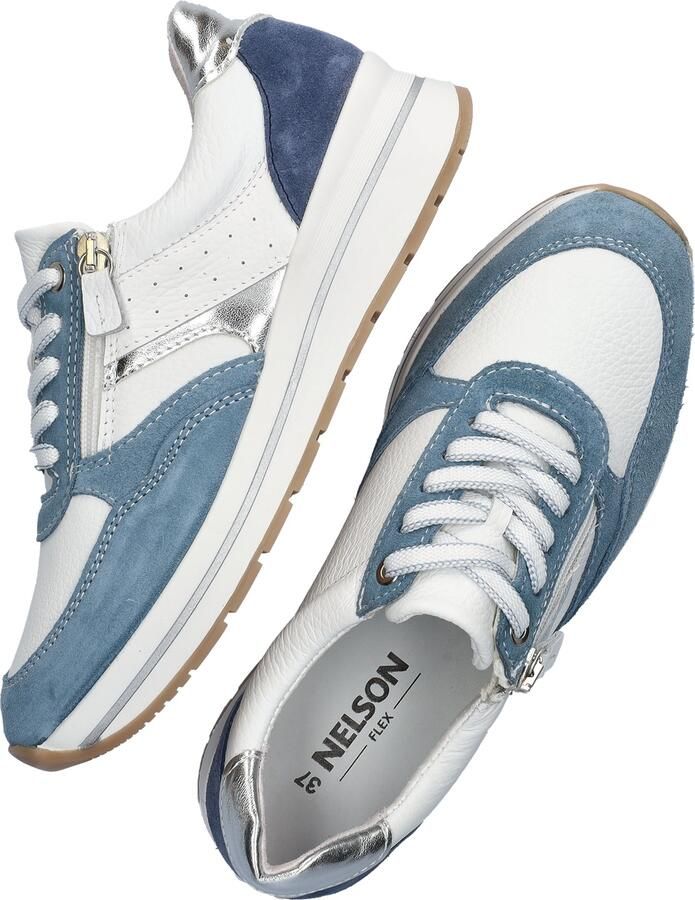 Nelson Flex dames sneaker Blauw wit - Foto 3