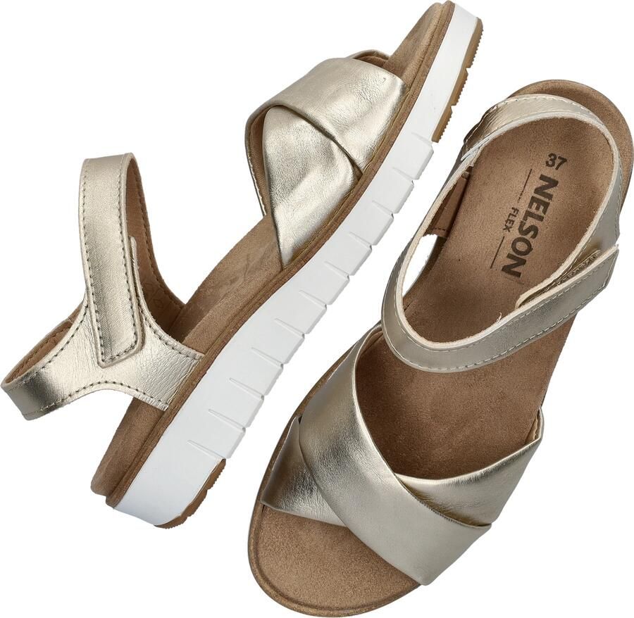 Nelson Flex leren sandalen goud - Foto 5