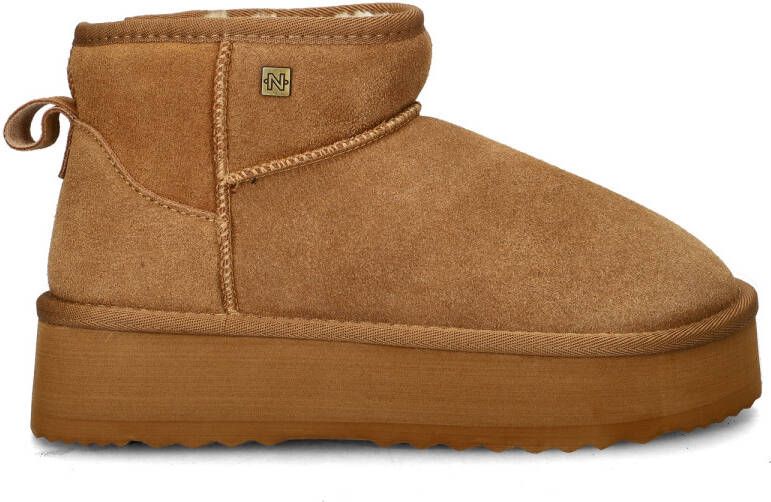 Nelson suède enkelboots cognac