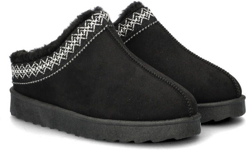 Nelson Home suède pantoffels zwart - Foto 3