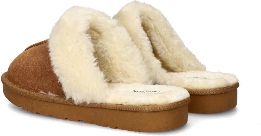 Nelson Home suède pantoffels cognac - Foto 3