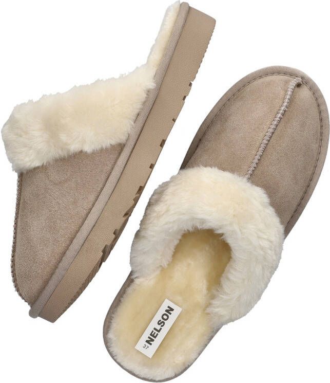 Nelson Home suède pantoffels beige - Foto 2