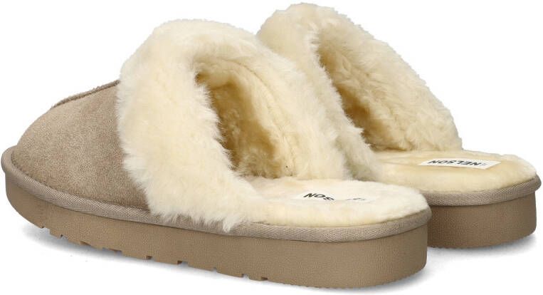 Nelson Home suède pantoffels beige - Foto 4
