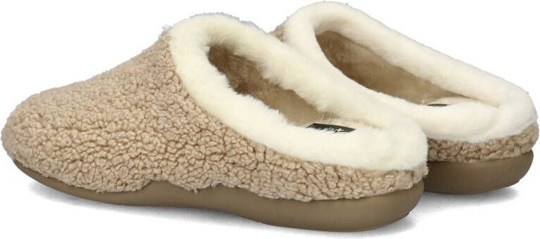 Nelson Home teddy pantoffels beige - Foto 4