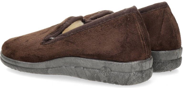 Nelson Home Pantoffels voor heren Bruin Sloffen - Foto 5
