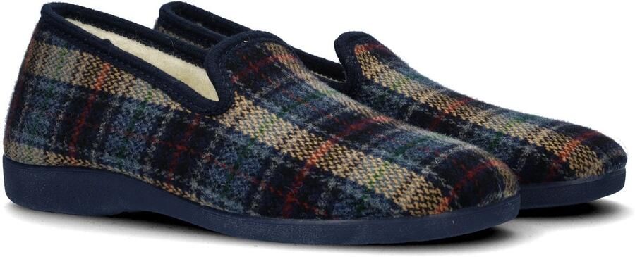 Nelson Home geruite pantoffels blauw multi - Foto 4