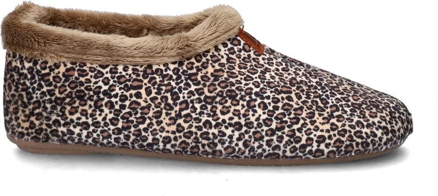 Nelson Home pantoffels met panterprint bruin - Foto 7