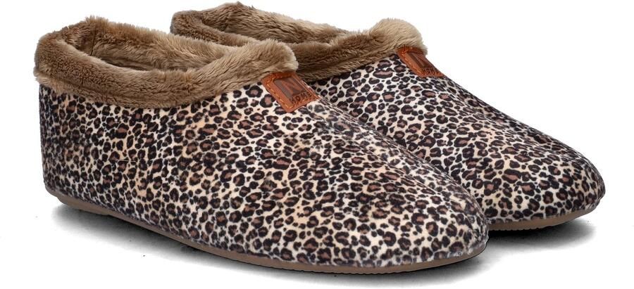 Nelson Home pantoffels met panterprint bruin - Foto 6
