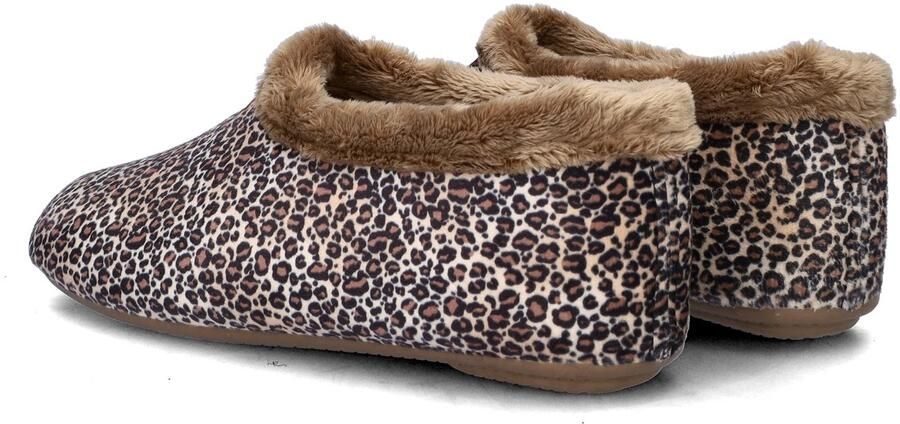 Nelson Home pantoffels met panterprint bruin - Foto 5