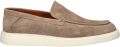 Nelson suède loafers taupe - Bruin