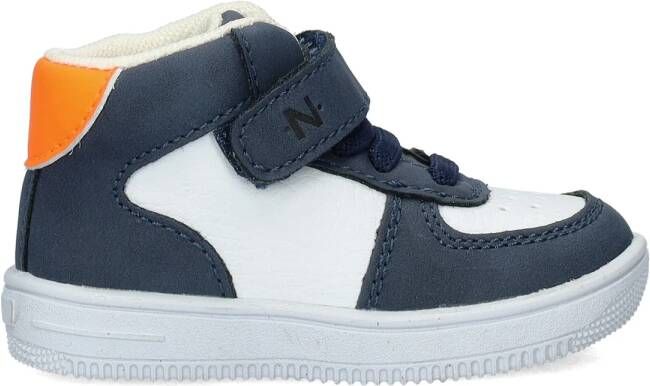 Nelson Kids leren sneakers blauw wit oranje Meisjes Leer Meerkleurig 19 - Foto 1