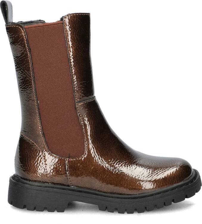 Nelson Kids lak chelsea boots brons Effen 28 | Enkelboot van