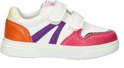 Nelson Kids sneakers wit oranje roze Meisjes Imitatieleer Meerkleurig 27