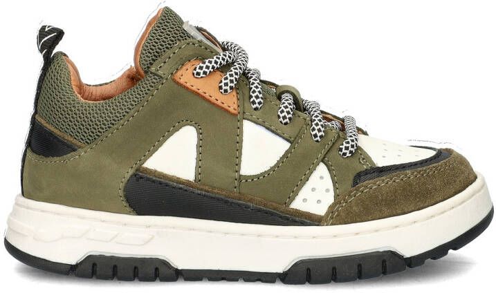 Nelson Kids leren sneakers groen wit