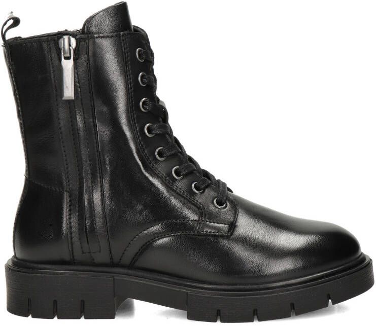 Nelson Kids leren veterboots zwart Meisjes Leer 39