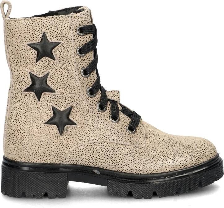 Nelson Kids suède veterboots beige