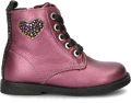 Nelson Kids leren veterboots paars metallic - Paars