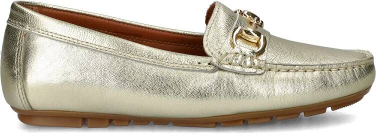 Nelson leren mocassins goud