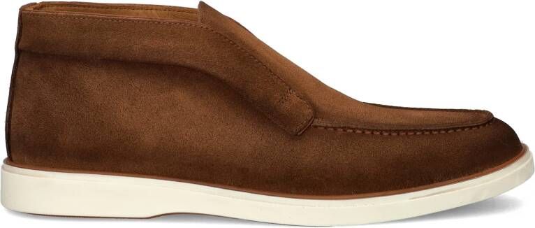 Nelson suede instappers cognac