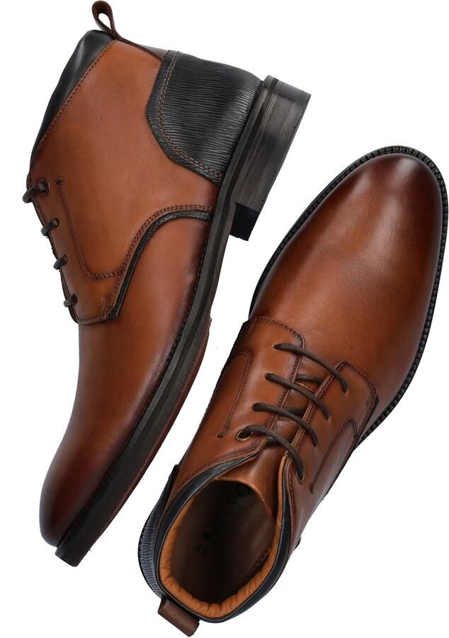 Nelson Anthony leren veterschoenen cognac - Foto 5