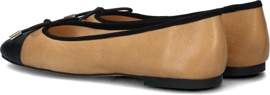 Nelson leren ballerina's beige zwart - Foto 5