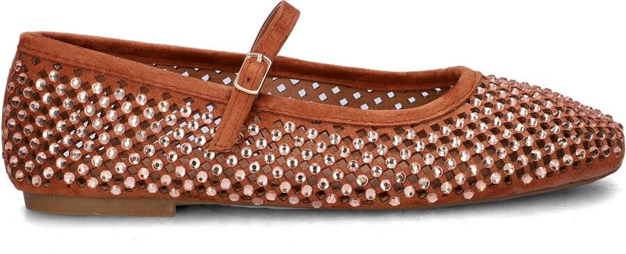 Nelson ballerina's met strass cognac - Foto 3