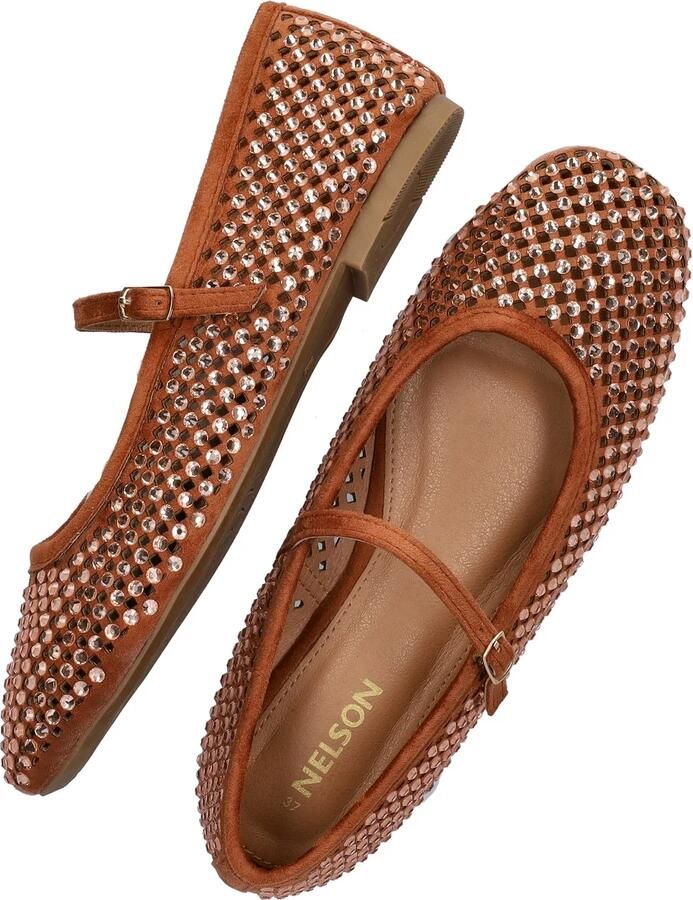 Nelson ballerina's met strass cognac - Foto 4