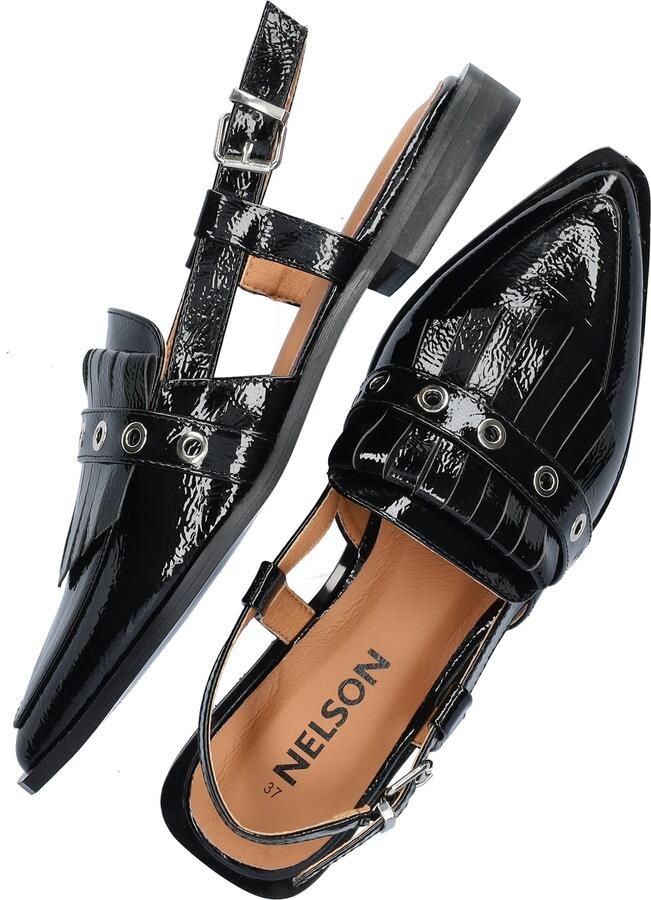 Nelson lak slingback loafers zwart - Foto 4